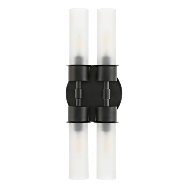 Safavieh Joli, 4 Light, 5.75 Inch, Black, Iron/Glass Wall Sconce Black / Clear SCN4142A