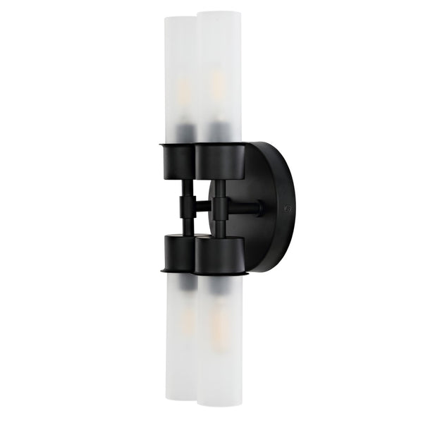 Safavieh Joli, 4 Light, 5.75 Inch, Black, Iron/Glass Wall Sconce Black / Clear SCN4142A