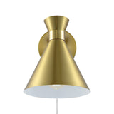 Safavieh Jordie, 9.25 Inch, Brass, Iron Wall Sconce X23 Brass Gold 8" x 8.25" x 9.25"