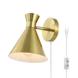 Safavieh Jordie, 9.25 Inch, Brass, Iron Wall Sconce X23 Brass Gold 8" x 8.25" x 9.25"