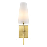 Safavieh Nanda, 6.75 Inch, Brass, Iron/Glass Wall Sconce X23 Brass Gold 6" x 6.75" x 18.5"