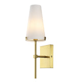 Safavieh Nanda, 6.75 Inch, Brass, Iron/Glass Wall Sconce X23 Brass Gold 6" x 6.75" x 18.5"