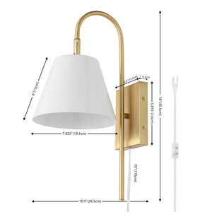 Safavieh Rhoeva 10" Wall Sconce Brass SCN4145A
