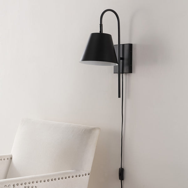 Safavieh Rhoeva 10" Wall Sconce Black SCN4145B