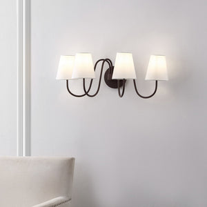 Safavieh RHEA, 4-Light Wall Sconce in Oil Rubbed Bronze - Elegant Metal Design for Modern & Classic Spaces SCN4147A