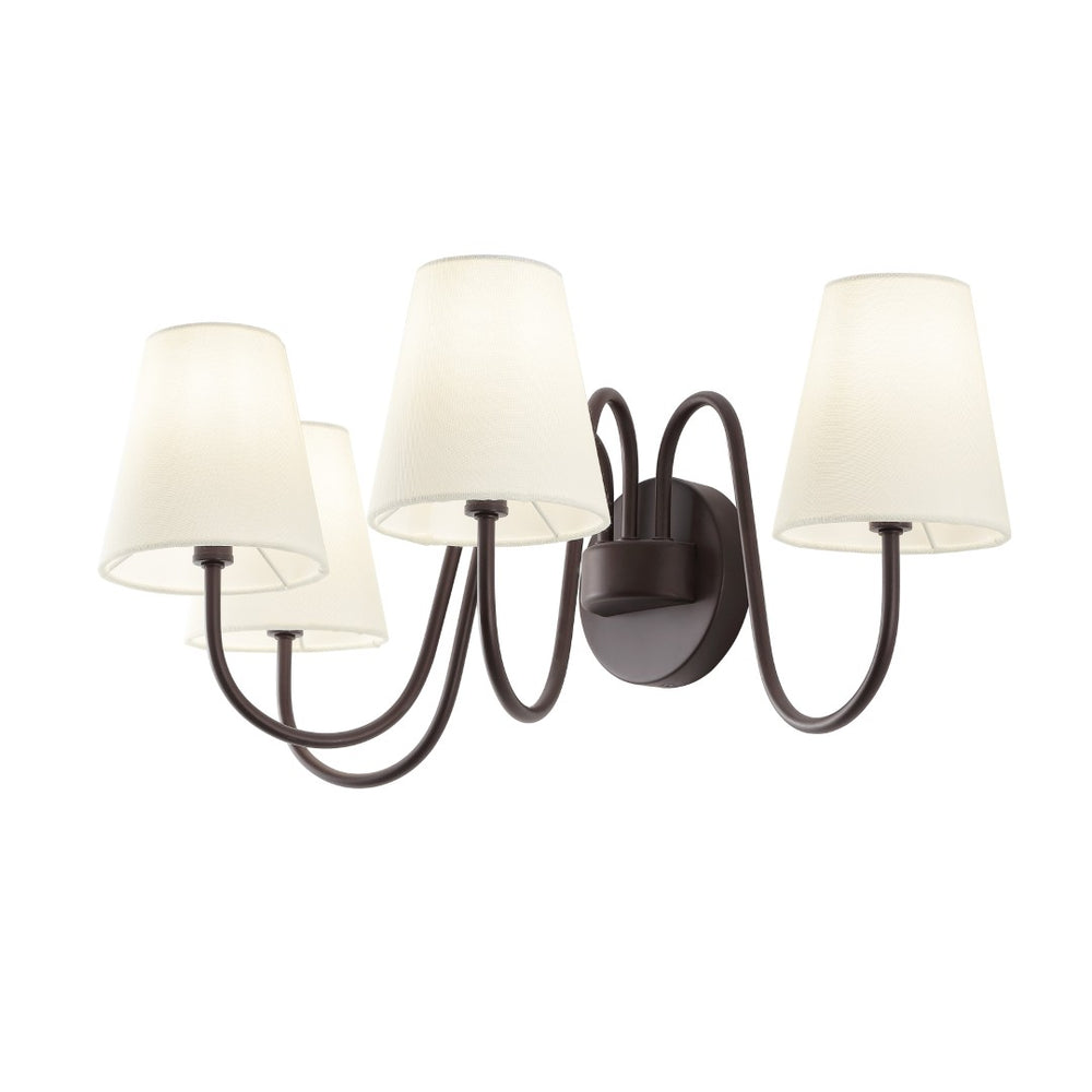 Safavieh RHEA, 4-Light Wall Sconce in Oil Rubbed Bronze - Elegant Metal Design for Modern & Classic Spaces SCN4147A