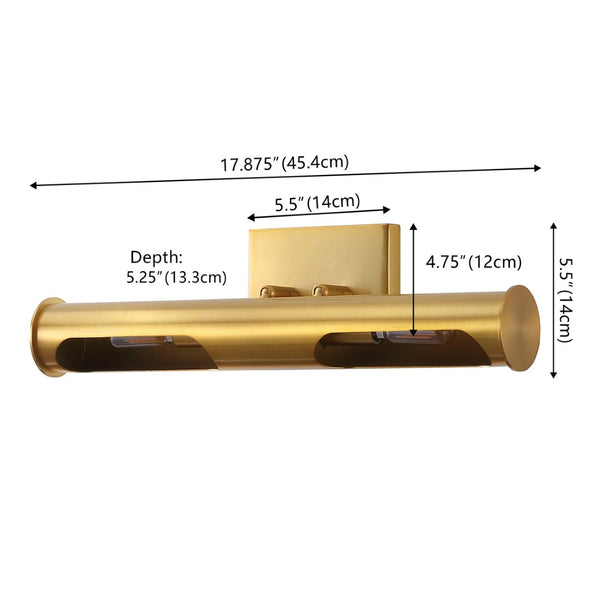 Safavieh ROBYN, 2-Light Wall Sconce in Warm Brass – Modern Minimalist Design for Stylish Home Illumination SCN4148A