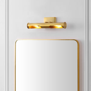 Safavieh ROBYN, 2-Light Wall Sconce in Warm Brass – Modern Minimalist Design for Stylish Home Illumination SCN4148A