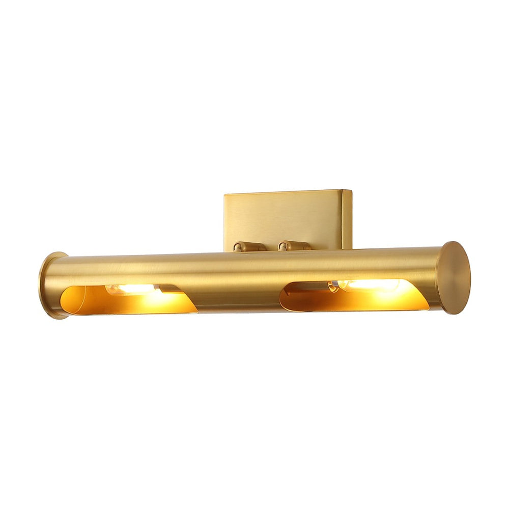 Safavieh ROBYN, 2-Light Wall Sconce in Warm Brass – Modern Minimalist Design for Stylish Home Illumination SCN4148A