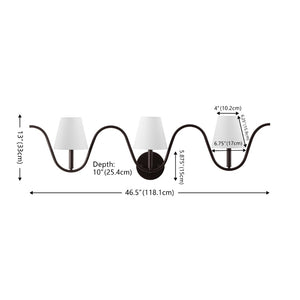 Safavieh RYLIE, 3-Light Wall Sconce in Oil Rubbed Bronze - Elegant Metal & Fabric Design for Any Space SCN4150A