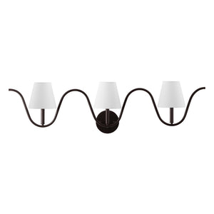 Safavieh RYLIE, 3-Light Wall Sconce in Oil Rubbed Bronze - Elegant Metal & Fabric Design for Any Space SCN4150A