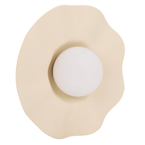 Safavieh Renza, 15 Inch Ivory Ceramic Wall Sconce - Elegant Lighting Fixture For Home & Office Décor Ivory Ceramic Body ,Glass Shade Scn7000a