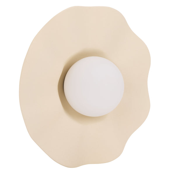 Safavieh Renza, 15 Inch Ivory Ceramic Wall Sconce - Elegant Lighting Fixture For Home & Office Décor Ivory Ceramic Body ,Glass Shade Scn7000a