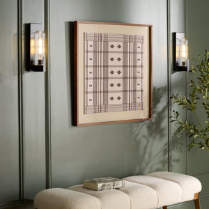 Safavieh NICOLA, Elegant Metal and Glass Wall Sconce Set of 2 for Modern Ambient Lighting in Any Space Black SCN7002A-SET2