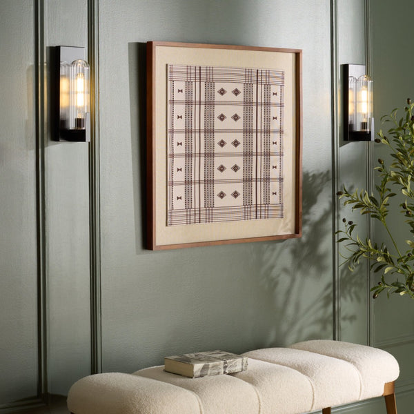 Safavieh NICOLA, Elegant Metal and Glass Wall Sconce Set of 2 for Modern Ambient Lighting in Any Space Black SCN7002A-SET2