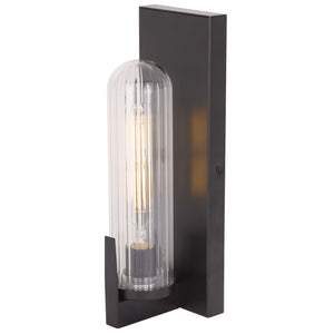 Safavieh Nicola, Elegant Metal/Glass Wall Sconce Set Of 2 - Illuminate Your Home With Timeless Style & Warmth Black Metal Body ,Glass Shade Scn7002a-set2