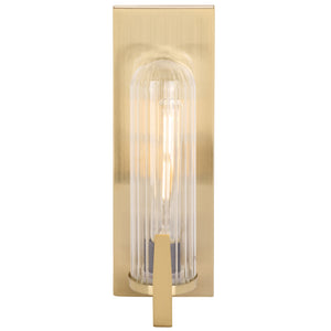 Safavieh Nicola, Elegant Metal/Glass Wall Sconce Set Of 2 - Illuminate Your Home With Timeless Style & Warmth Brass Metal Body ,Glass Shade Scn7002b-set2