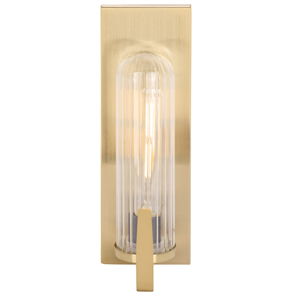 Safavieh Nicola, Elegant Metal/Glass Wall Sconce Set Of 2 - Illuminate Your Home With Timeless Style & Warmth Brass Metal Body ,Glass Shade Scn7002b-set2