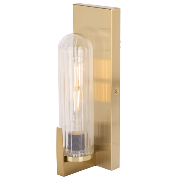 Safavieh Nicola, Elegant Metal/Glass Wall Sconce Set Of 2 - Illuminate Your Home With Timeless Style & Warmth Brass Metal Body ,Glass Shade Scn7002b-set2