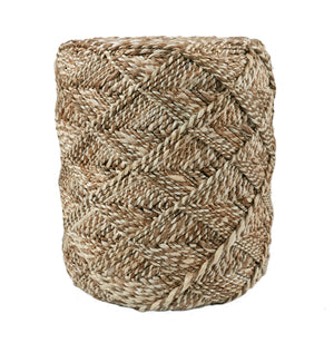 Jaipur Living Jaipur Living Handwoven Jute Cylinder Pouf Sculptural Seat for Bohemian Rooms POF100483