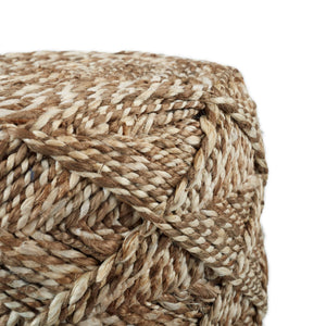 Jaipur Living Jaipur Living Handwoven Jute Cylinder Pouf Sculptural Seat for Bohemian Rooms POF100483