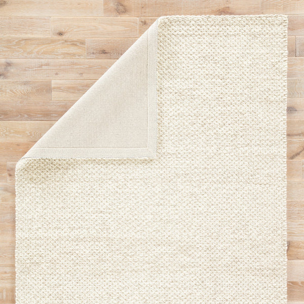 Jaipur Living Scandinavia Rakel Karlstadt Scr10 Handwoven Handmade 100% Wool Solids Solid Indoor Rug Gray, Ivory 100% Wool, 100% Cotton Rug158271