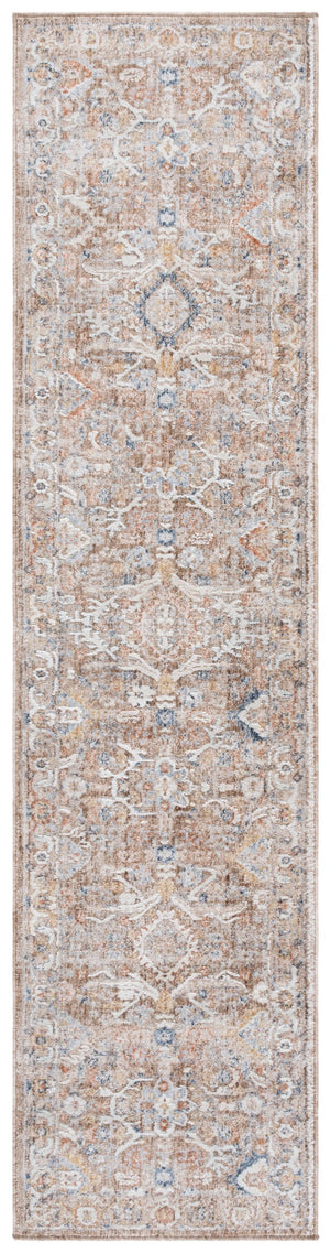 Safavieh Scarlett Power Loomed Transitional Runner Rug - Luxurious Red And Ivory Design For Elegant Spaces Brown ,Ivory 64% Polyester  36% Cotton Sct400t-28