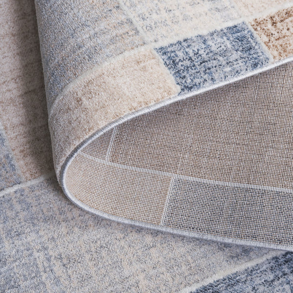 Safavieh Scarlett Area Rug - Contemporary Runner Design In Elegant Shades, Perfect For High Traffic Spaces Beige ,Blue Brown 64% Polyester  36% Cotton Sct402b-5