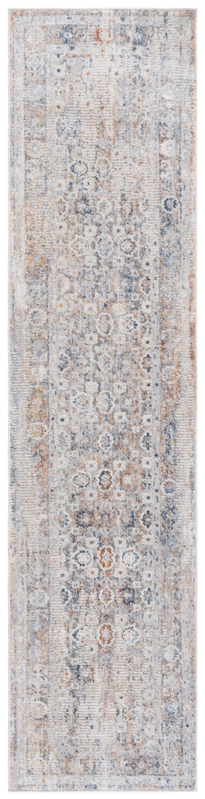 Safavieh Scarlett Contemporary 5/8-inch Thick Area Runner Rug – Durable Turkish Design For Timeless Style Beige ,Blue Ivory 64% Polyester  36% Cotton Sct404b-28