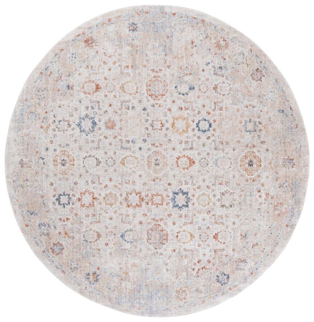 Safavieh Scarlett Small Rectangle Area Rug - Elegant Transitional Design, Durable Turkish Craftsmanship, Stylish Comfort Beige ,Rust Brown 64% Polyester  36% Cotton Sct404c-5