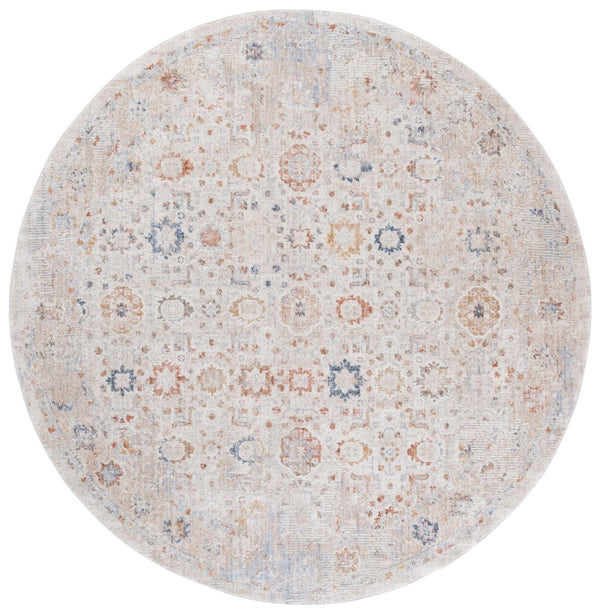 Safavieh Scarlett Small Rectangle Area Rug - Elegant Transitional Design, Durable Turkish Craftsmanship, Stylish Comfort Beige ,Rust Brown 64% Polyester  36% Cotton Sct404c-5