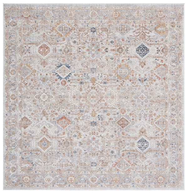 Safavieh Scarlett Luxurious Transitional Area Rug - Elegant Design For Timeless Home Décor And Comfort Beige ,Ivory Rust 64% Polyester  36% Cotton Sct406b-7sq