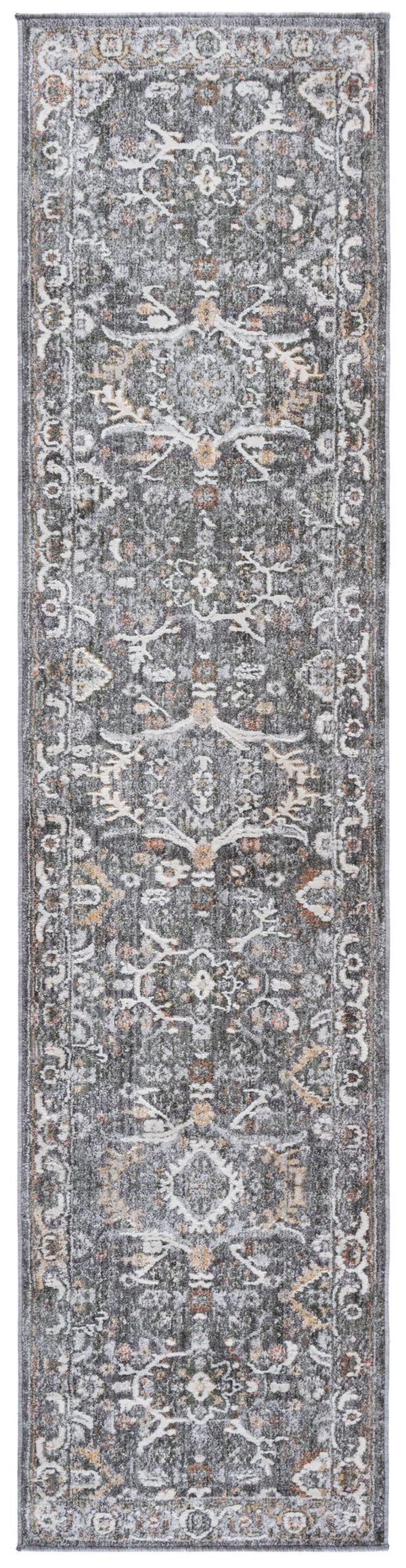 Safavieh Scarlett Luxurious Transitional Area Rug - Elegant Design For Timeless Home Décor And Comfort Grey ,Ivory Rust 64% Polyester  36% Cotton Sct406f-28