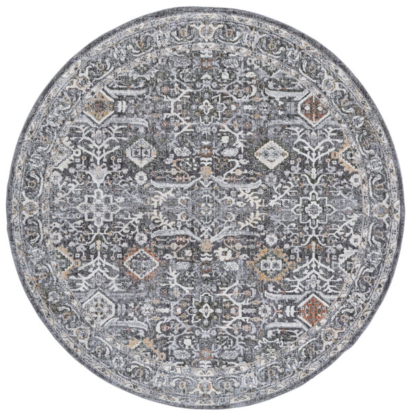 Safavieh Scarlett Luxurious Transitional Area Rug - Elegant Design For Timeless Home Décor And Comfort Grey ,Ivory Rust 64% Polyester  36% Cotton Sct406f-7r