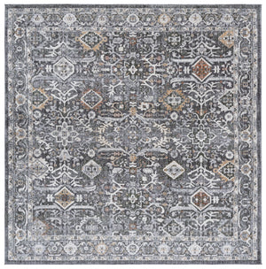 Safavieh Scarlett Transitional Area Rug - Luxurious Turkish Design In Elegant Earth Tones For Your Home Decor Grey ,Ivory Rust 64% Polyester  36% Cotton Sct406f-9