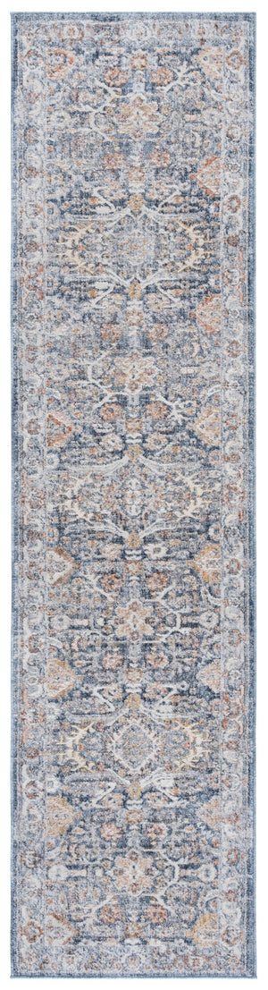 Safavieh Scarlett Luxurious Transitional Area Rug - Elegant Design For Timeless Home Décor And Comfort Blue ,Ivory Rust 64% Polyester  36% Cotton Sct406m-28