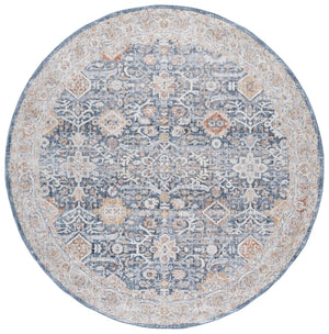 Safavieh Scarlett Transitional Area Rug - Luxurious Turkish Design In Elegant Earth Tones For Your Home Decor Blue ,Ivory Rust 64% Polyester  36% Cotton Sct406m-8