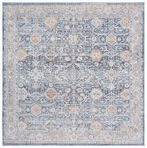 Safavieh Scarlett Transitional Area Rug - Luxurious Turkish Design In Elegant Earth Tones For Your Home Decor Blue ,Ivory Rust 64% Polyester  36% Cotton Sct406m-8