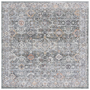 Safavieh Scarlett Luxurious Transitional Area Rug - Elegant Design For Timeless Home Décor And Comfort Green ,Ivory Rust 64% Polyester  36% Cotton Sct406y-7sq