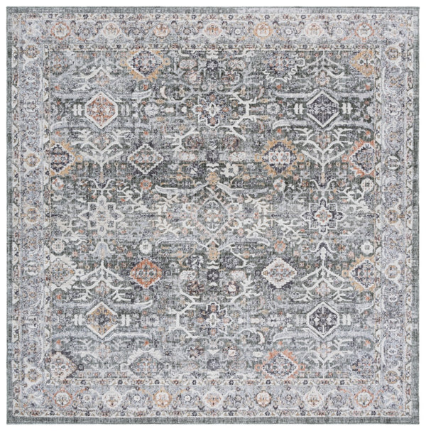 Safavieh Scarlett Transitional Area Rug - Luxurious Turkish Design In Elegant Earth Tones For Your Home Decor Green ,Ivory Rust 64% Polyester  36% Cotton Sct406y-4