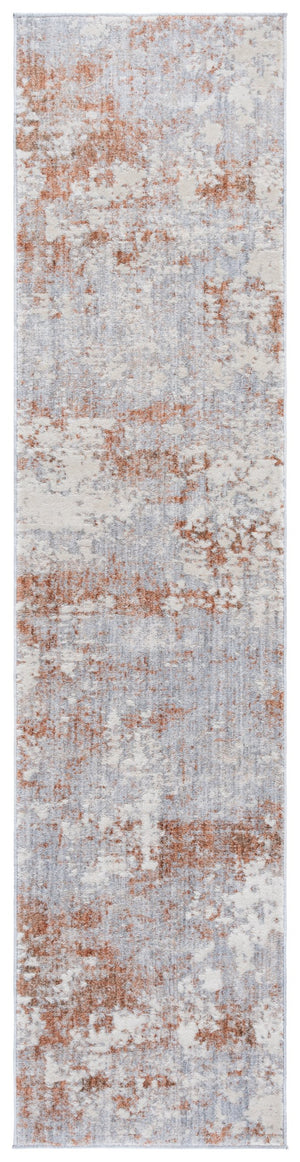 Safavieh Scarlett Modern Turkish Area Rug - Plush Power-loomed Design For Sophisticated Hallway Décor Light Grey ,Ivory Rust 64% Polyester  36% Cotton Sct408f-28