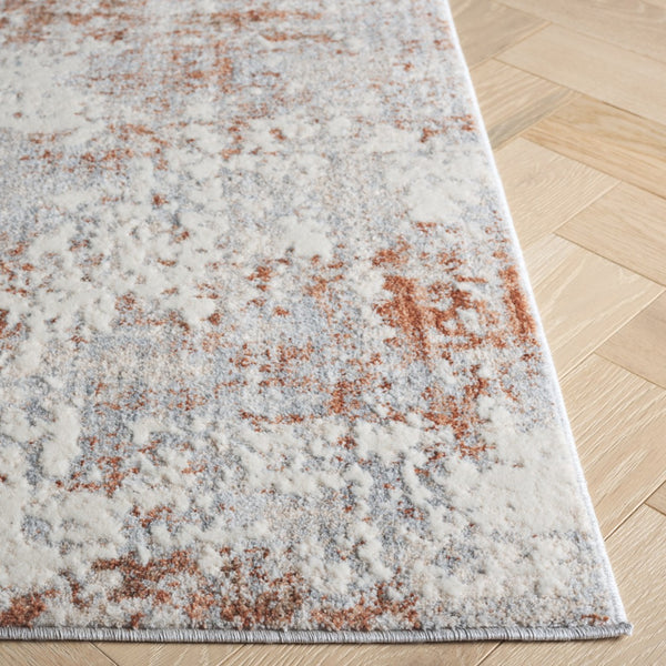 Safavieh Scarlett Contemporary Area Rug - Luxurious Light Grey And Ivory Design For Modern Interiors Light Grey ,Ivory Rust 64% Polyester  36% Cotton Sct408f-8