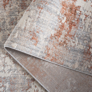 Safavieh Scarlett Contemporary Area Rug - Luxurious Light Grey And Ivory Design For Modern Interiors Light Grey ,Ivory Rust 64% Polyester  36% Cotton Sct408f-8