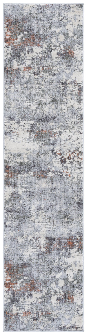 Safavieh Scarlett Modern Turkish Area Rug - Plush Power-loomed Design For Sophisticated Hallway Décor Grey ,Ivory Rust 64% Polyester  36% Cotton Sct408h-28