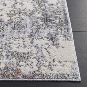 Safavieh Scarlett Modern Turkish Area Rug - Plush Power-loomed Design For Sophisticated Hallway Décor Grey ,Ivory Rust 64% Polyester  36% Cotton Sct408h-5