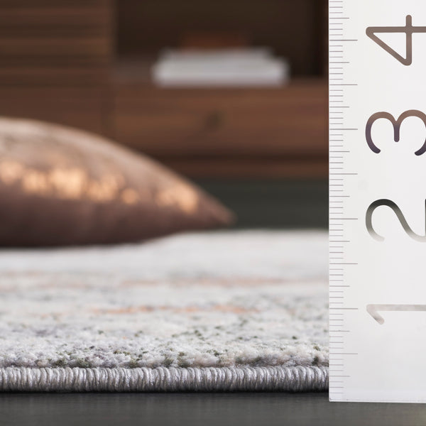 Safavieh Scarlett Modern Turkish Area Rug - Plush Power-loomed Design For Sophisticated Hallway Décor Grey ,Ivory Rust 64% Polyester  36% Cotton Sct408h-5