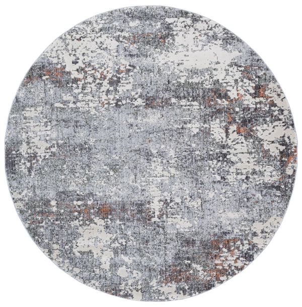 Safavieh Scarlett Modern Turkish Area Rug - Plush Power-loomed Design For Sophisticated Hallway Décor Grey ,Ivory Rust 64% Polyester  36% Cotton Sct408h-7r