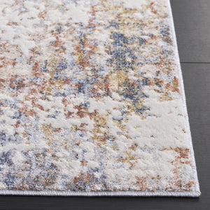 Safavieh Scarlett Modern Turkish Area Rug - Plush Power-loomed Design For Sophisticated Hallway Décor Blue ,Ivory Rust 64% Polyester  36% Cotton Sct408m-5