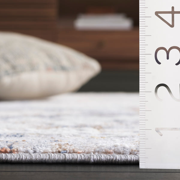 Safavieh Scarlett Modern Turkish Area Rug - Plush Power-loomed Design For Sophisticated Hallway Décor Blue ,Ivory Rust 64% Polyester  36% Cotton Sct408m-5