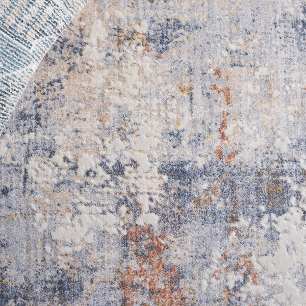Safavieh Scarlett Contemporary Area Rug - Luxurious Light Grey And Ivory Design For Modern Interiors Blue ,Ivory Rust 64% Polyester  36% Cotton Sct408m-9